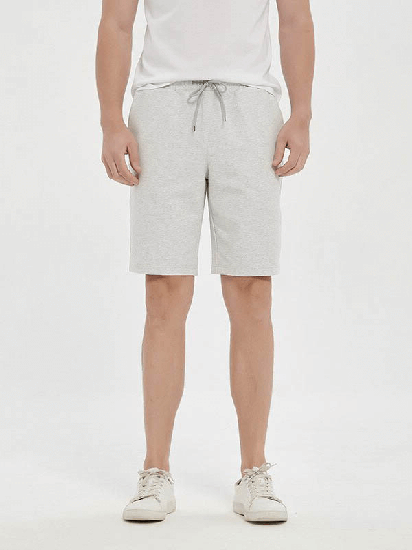 Men's gray sports loose cotton running shorts, breathable and durable. Ideal for enhancing mobility and comfort during any activity.
